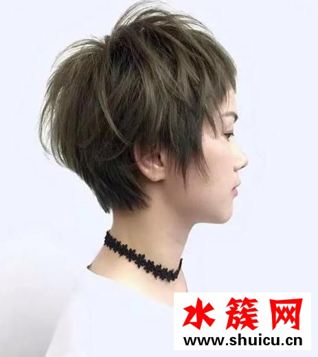 紋理燙短發女圖片